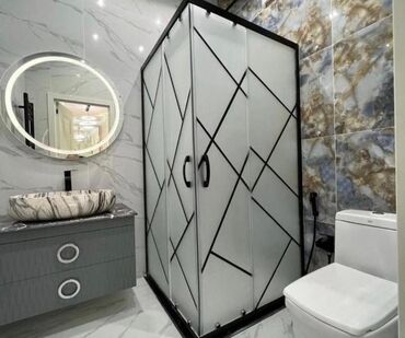 Duş kabinaları, arakəsmələr: Yeni Arakəsmə, Künc üçün, Ünvandan götürmə, Pulsuz çatdırılma — 26