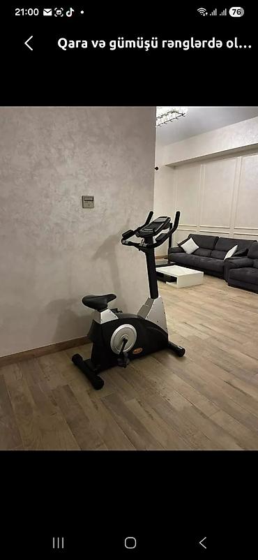 Спорт и отдых: Stasionar velosiped – qara və gümüşü rənglərdə - Ev və ofis üçün — 1