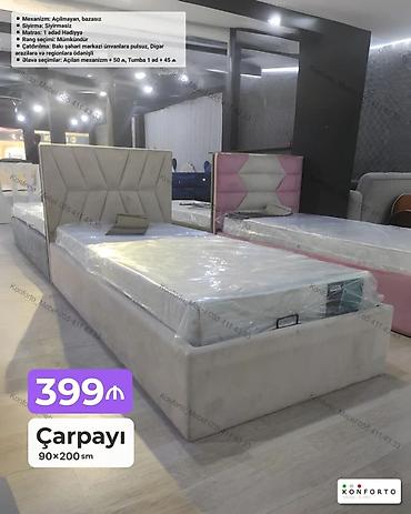 Ev və bağ: Məhsul: Tək nəfərlik çarpayı Ölçü: 90×200 sm Təsvir: - Yumuşaq — 1