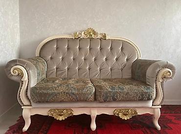 sofa: Прямой диван, Б/у — 3