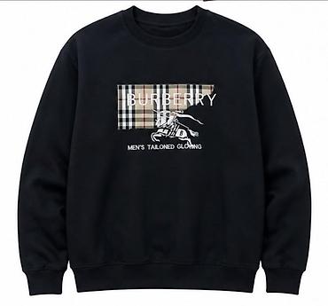 tech fleece красный: Свитшот с принтом Burberry - Модель: мужской свитшот с круглым — 1