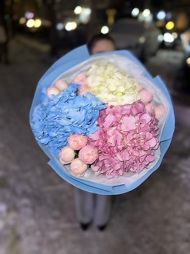 Букеты из живых цветов: Букеты из свежих цветов в нежной пастельной гамме. /Московская 184 — 3