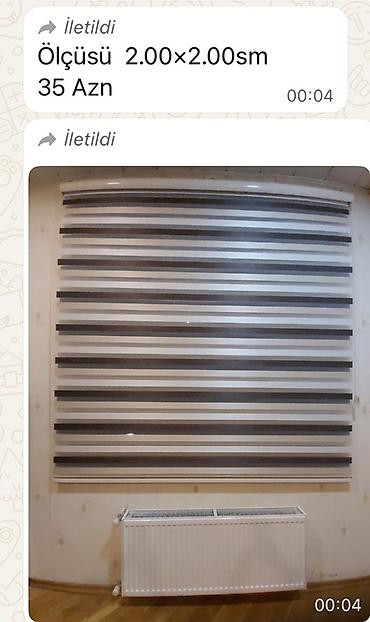 maqnitli divan ortukleri: Zebra jalüz pərdə - Ölçü: 2.00 × 2.00 sm - Rəng və dizayn — 1