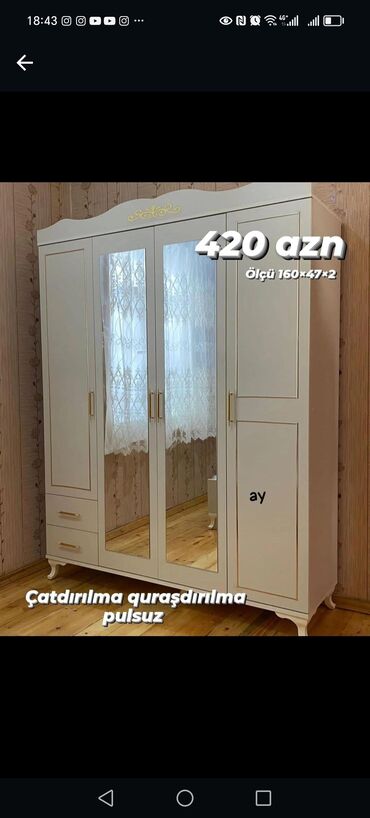 Dolablar: Yeni, Kupe, 5 qapı Düz dolab, Dolab-asılqan, Azərbaycan — 4