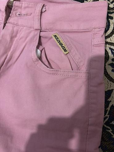 baggy şalvar qadin: Məhsul: Qadın şalvarı - Rəng: Pastel çəhrayı - Kəsim: Geniş paça, düz — 4