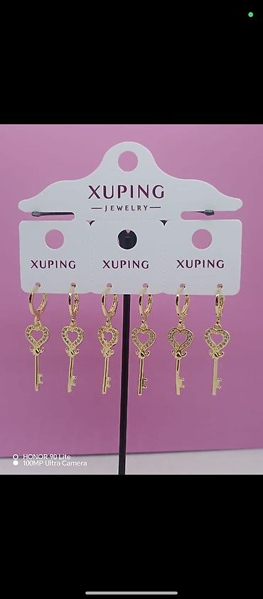 xuping sırğalar: Xuping Jewelry markalı qadın sırğaları – qızılı rəngdə, müxtəlif — 3