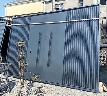 demir qapi bezekleri: Yeni Dəmir Həyət darvazası, Yana açılan, 3 m, Mexaniki, Qapı ilə, rəng - Qara, Kredit var, Ödənişli quraşdırma, Ünvandan götürmə, Ödənişli çatdırılma, Rayonlara çatdırılma — 6