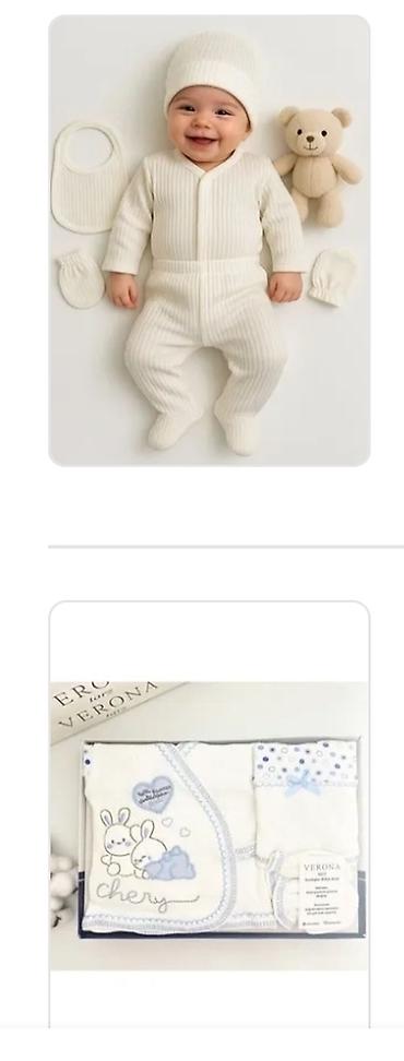 dəri ayaqqabi: VERONA TARZ yenidoğan bebek geyim dəsti - Material: yumşaq, nəfəsalan — 1