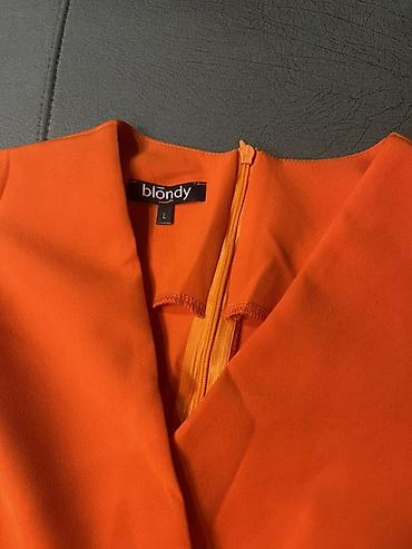 bluza sa perjem: Haljina Blondy – narandžasta, veličina L - Elegantna mini/koleno — 3