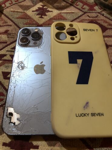 ayfon 7 plus 128 gb: IPhone 13 Pro Max, 128 GB, Blue Titanium, Qırıq, Face ID