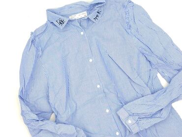 Shirts: Shirt 14 years, condition - Very good, pattern - Striped, color - Light blue