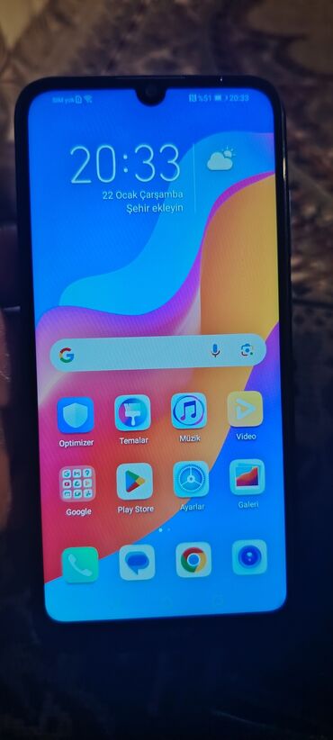 Honor: Honor 8A Pro, 2 GB, rəng - Göy, Barmaq izi, İki sim kartlı