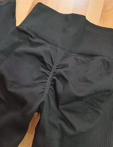 Helanke, biciklistički šortsevi: Crne ženske helanke sa visokim strukom - Model: bešavne sportske — 11