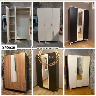 Dolablar: Yeni, 3 qapılı Düz dolab, Qarderob, paltar dolabı lalafo.az -da Dolablar: Yeni, 3 qapılı Düz dolab, Qarderob, paltar dolabı