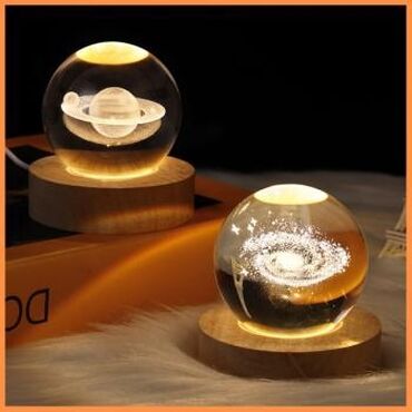 кристаллы: Стеклянный шар с подсветкой на подставке Сувениры из оптического