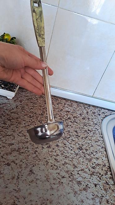 çömçə: Məhsul: Qədimi nerj poladdan kepçe Təsvir: - Material: Nerj — 2