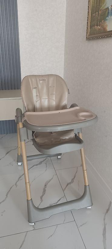 usaq yemək masasi: Uşaqlar üçün yemək stulu – Kidilo brendi - Rəng: bej/boz tonlarda - — 1