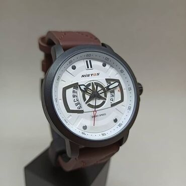 Часы для дома: Ristos Мужские наручные часы. Water resistant. Ремень:ЭКО кожа