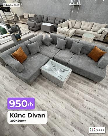 Künc Divan – 300×200 sm - Ölçü: 300×200 sm - Material: yumşaq