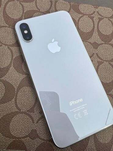 айфон 8x: IPhone X, Б/у, 256 ГБ, Белый, Чехол, 90 %