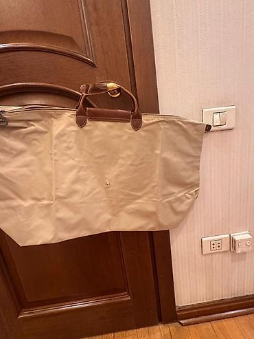 deri çanta: Longchamp original Bej rəngli böyük ölçülü tote/aller-retour tipli — 3