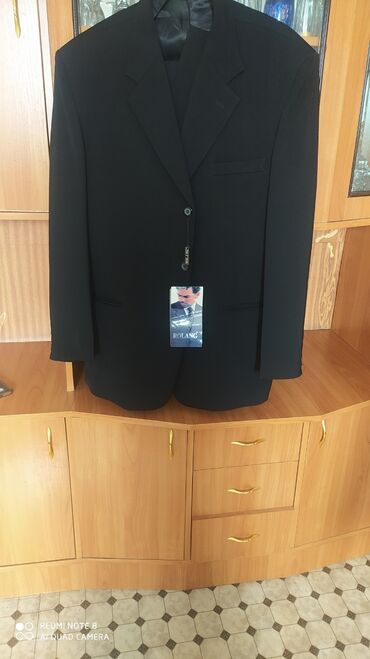 костюм пиджак мужской: Костюм 9XL (EU 58), цвет - Черный