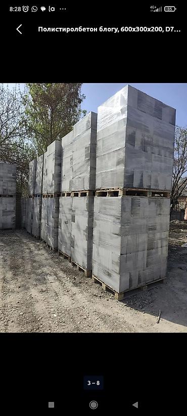 Кирпич, строительные блоки: Полистиролбетонный блок, 600x300x200, D700 — 1