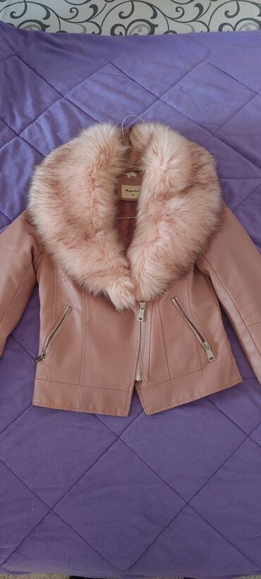 pink kozna jakna: S (EU 36), Sa postavom, Krzno