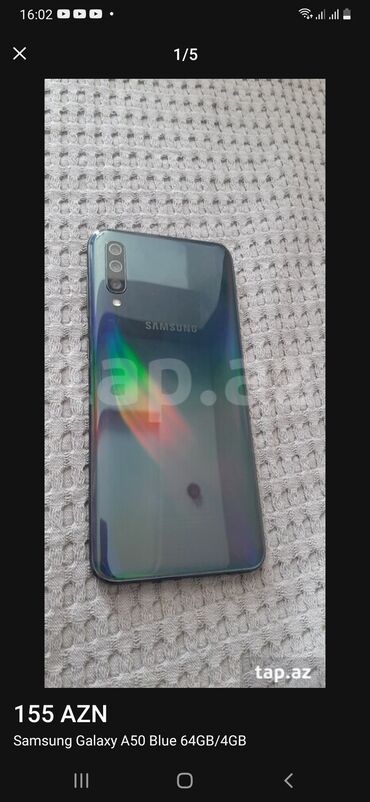 samsung a50 satilir: Samsung Galaxy A50, 64 GB, rəng - Göy, Barmaq izi