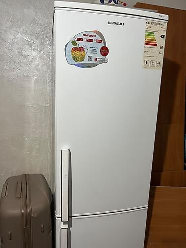 mini refrigerator: Холодильник SHIVAKI, двухкамерный, белый цвет. Нижняя морозильная — 2
