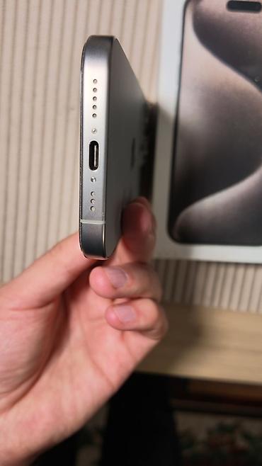 redmi note 50: IPhone 15 Pro, Б/у, 256 ГБ, Natural Titanium, Коробка, 79 % — 4