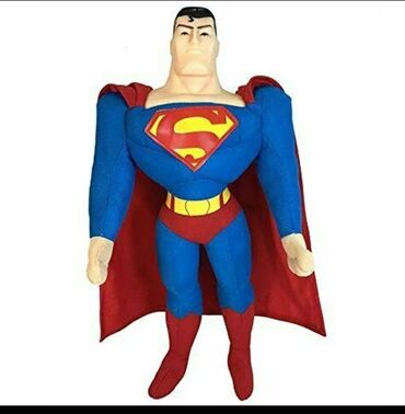 Uşaqlar üçün digər mallar: Yumşaq oyuncağı SUPERMEN - Parlaq mavi-qırmızı kostyum, sinədə “S”