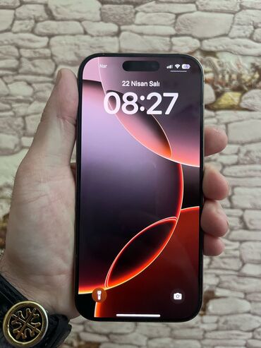 Apple iPhone: IPhone 16 Pro, 128 GB, Desert Titanium, Zəmanət, Kredit, Barmaq izi