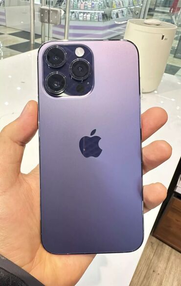 айфон ис: IPhone 14 Pro Max, Б/у, 128 ГБ, Deep Purple, Защитное стекло, Чехол, 88 %