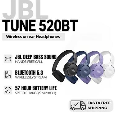 ucuz bluetooth qulaqlıq: JBL Tune 520BT – simsiz on-ear qulaqlıq - JBL Deep Bass Sound – güclü — 1