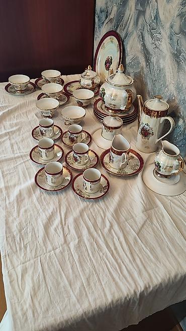sud separatoru: Çay dəsti, rəng - Qızılı, Farfor, 6 nəfərlik, Yaponiya — 8