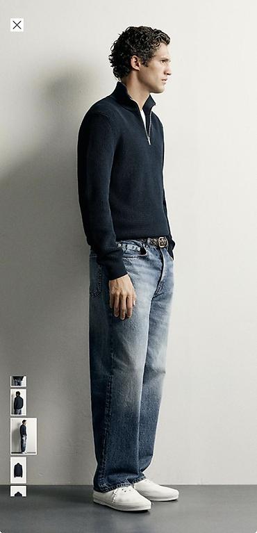 Свитера: Мужской свитер, M, Zara, Новый, цвет - Синий, Самовывоз, Платная доставка — 3