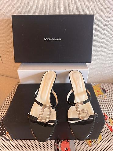 Basanoşka və səndəllər: Dolce & Gabbana, Ölçü: 36, rəng - Qara, İşlənmiş — 3