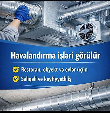 vintilyator satışı: Havalandırma işləri - Restoranlar, müxtəlif obyektlər və fərdi evlər — 1