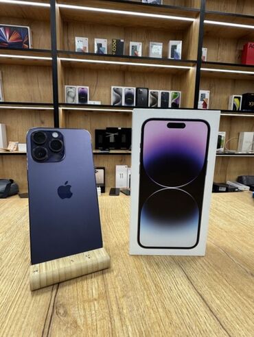 айфон магазин: IPhone 14 Pro Max, Б/у, 512 ГБ, Deep Purple, Защитное стекло, Коробка, 88 %