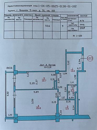real sight: 1 комната, 53 м², 5 мкр Элитка, 9 этаж, Свежий ремонт — 6