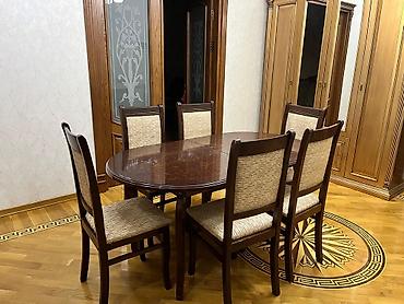 bayram: Qonaq otağı üçün, İşlənmiş, Açılan, Oval masa, 6 stul — 1