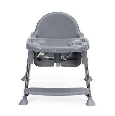 10 cm: EcoToys Hranilica za decu 2u1 sa postoljem i pojasima – siva (HC-135 — 6