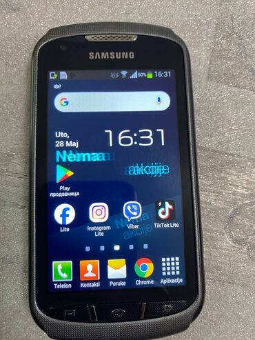 polu folka sa otvorenim ramenicine poliakril laga: Samsung Galaxy Xcover 2, color - Black, Button phone