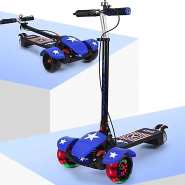 skater: Uşaq skateri – RGB işıqlı, 4 təkərli, qatlanan model Xüsusiyyətlər: - — 4