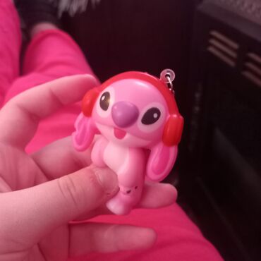 Breloklar: Stitch çəhrayı rənglərinin asımliq açardan ve ya sumkadan almaq olar — 6