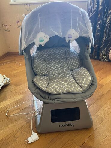 Coolbaby elektrikli beşik/uşaq yelləncəyi - Rəng: boz - Yumşaq
