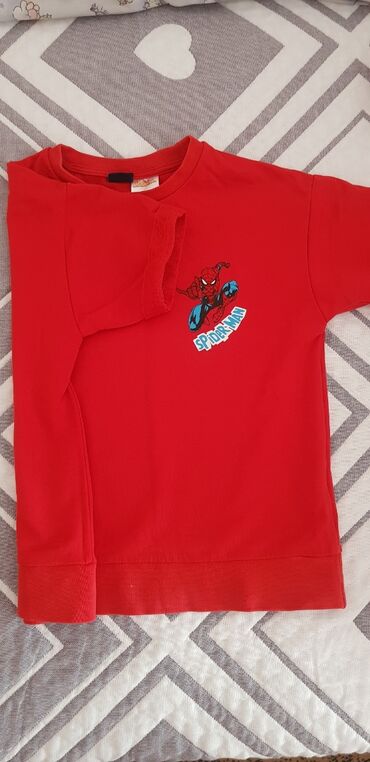 футбольные футболки: Детский топ, рубашка, цвет - Красный, Б/у
