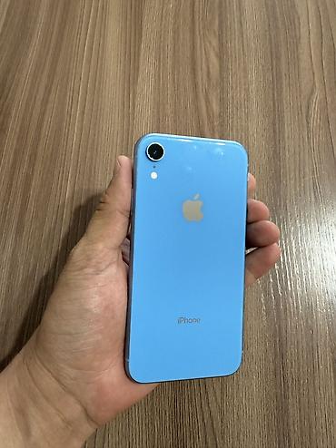 2din android: IPhone Xr, Б/у, 128 ГБ, Голубой, Защитное стекло, Чехол, 76 % — 2