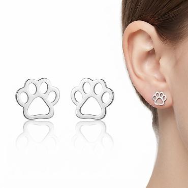 кошачьи ушки: Серьги сөйкөлөр НС- гвоздики в форме лапки — стильное украшение для — 1